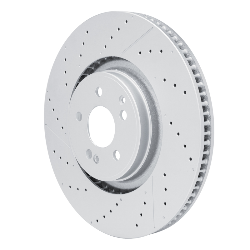 Mercedes-Benz GLE53 AMG Brake Rotor (1) - Rear - R1 Concepts - GEOSPEC Coated Rotor - Drilled and Slotted - `21-`25